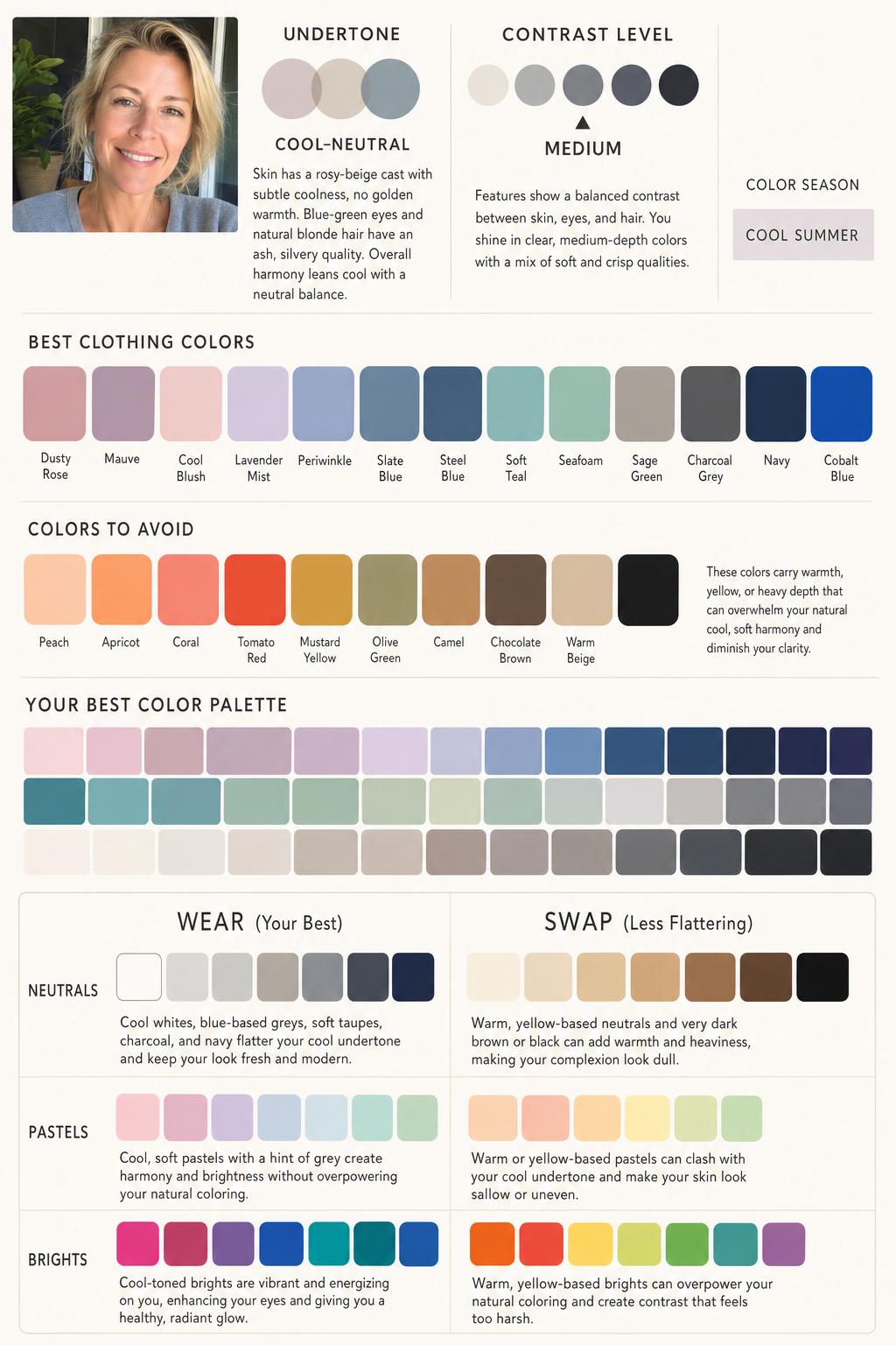 Personal Color Analysis — sample report page